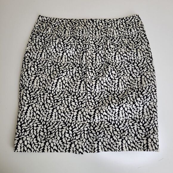 4P LOFT COTTON LINED BLACK & WHITE ZIP SKIRT 4 PETITE - Picture 9 of 11